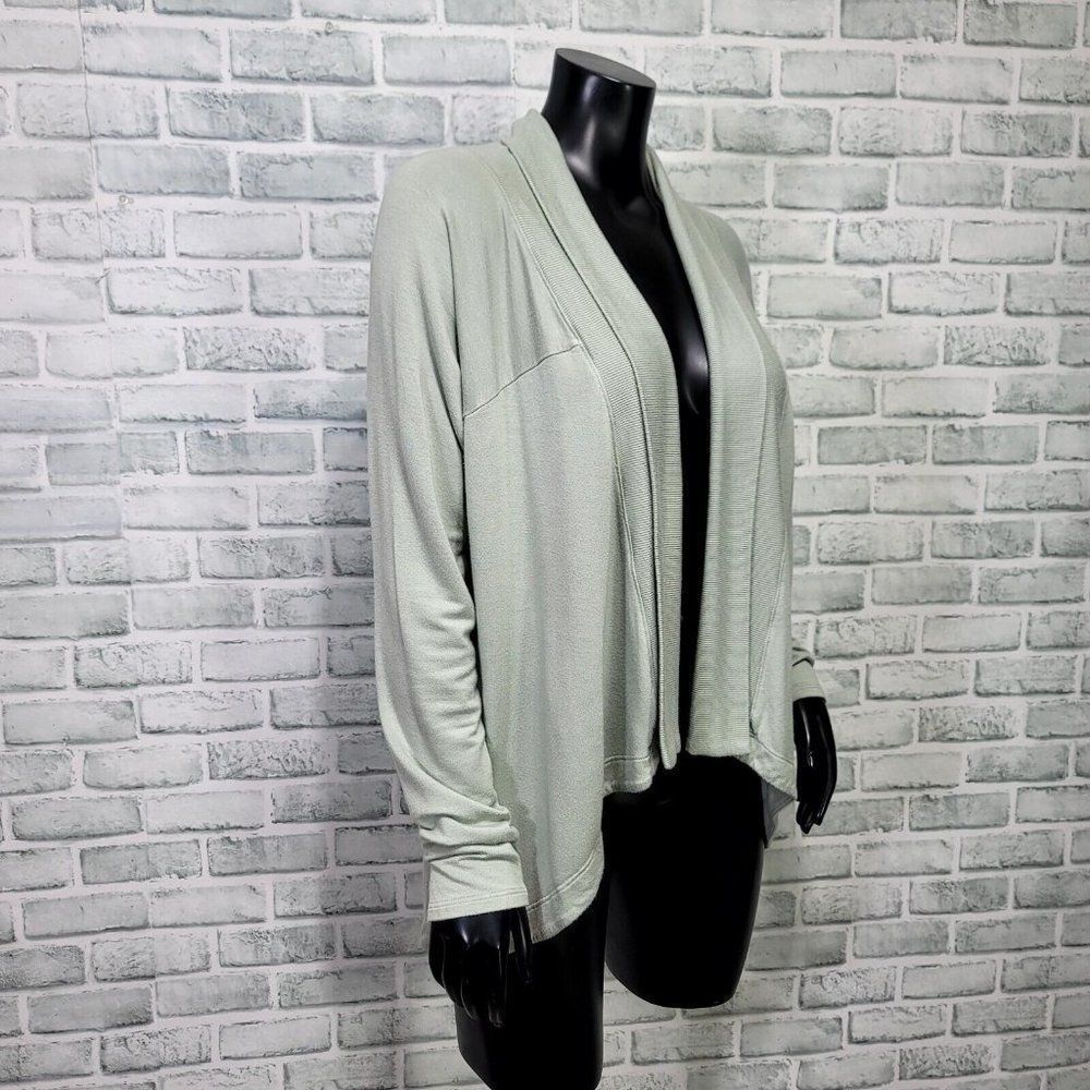 Athleta M Opal Green Nirvana Wear Two Ways Wrap Lightweight Draped Front Cardi - Picture 4 of 7
